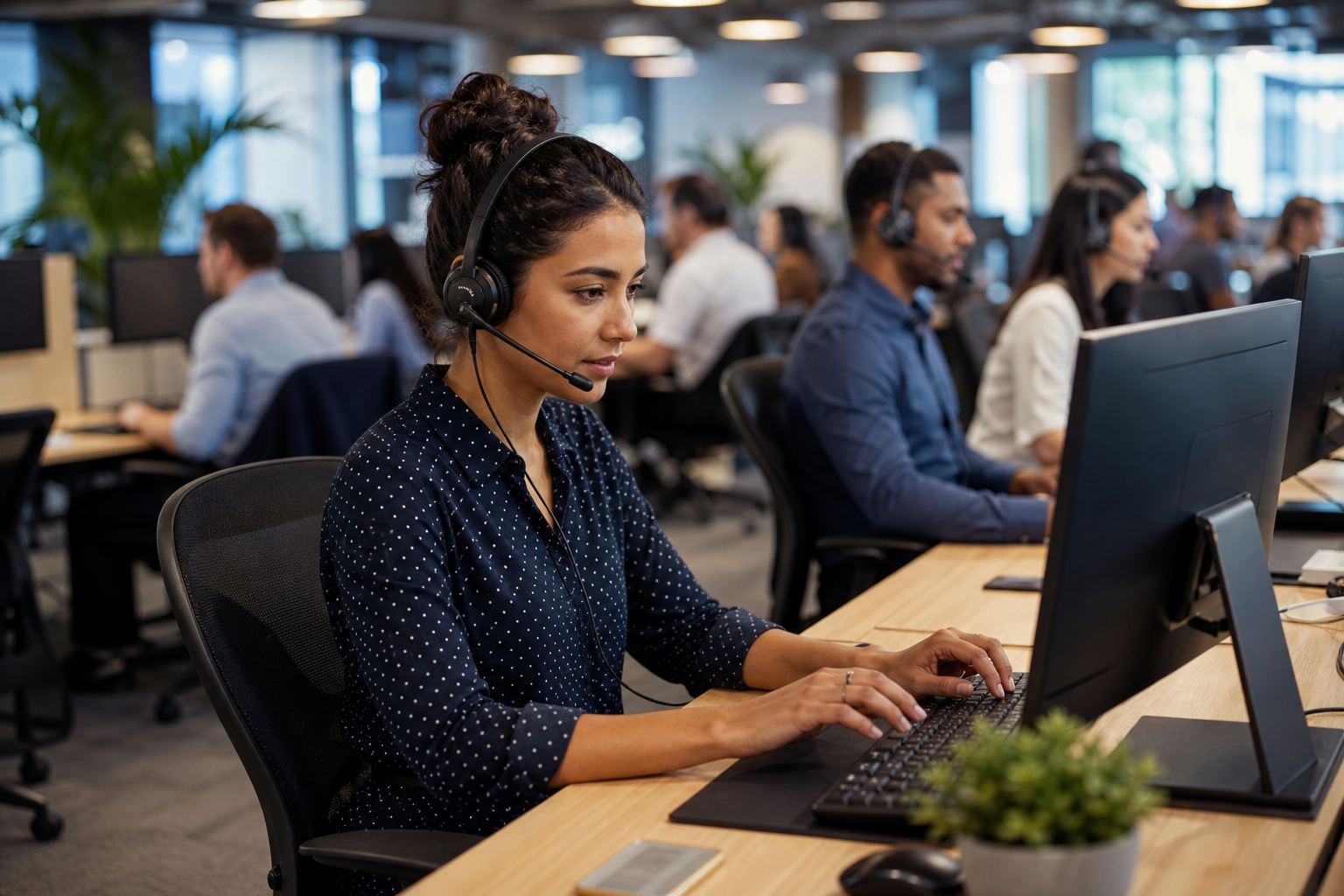Customer Service Agent in Office Setting